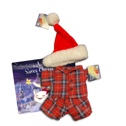 Christmas Bear PJs and Santa Hat Bundle